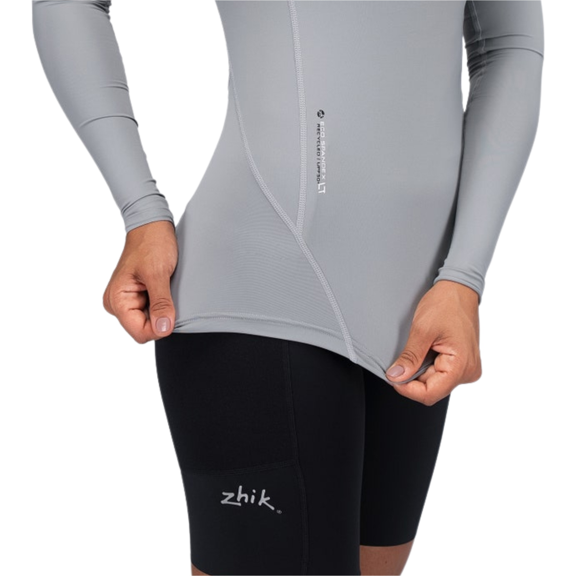 2026 Zhik Womens Eco Spandex LT Long Sleeve Baselayer Top DTP-0163-W-PLT - Platinum